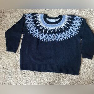 Old Navy Dark Blue and Light Blue Knit Sweater
